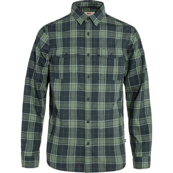 Fjällräven Övik Travel Shirt LS Mens, Dark Navy / Patina Green (555-614), M