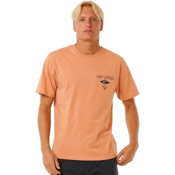 Rip Curl Fade Out Icon Tee Mens, Clay, M