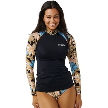 Rip Curl Follow The Sun UPF 50 Long Sleeve Womens, Black, S