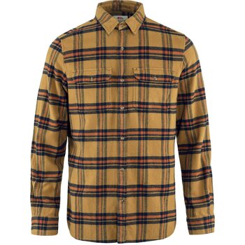 Fjällräven Övik Heavy Flannel Shirt Mens, Buckwheat Brown / Autumn Leaf (232-215), M