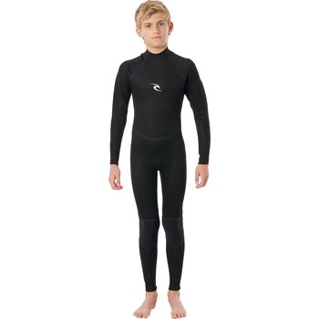 Rip Curl Junior Freelite 3/2 Flat Lock Steamer, Black, 10