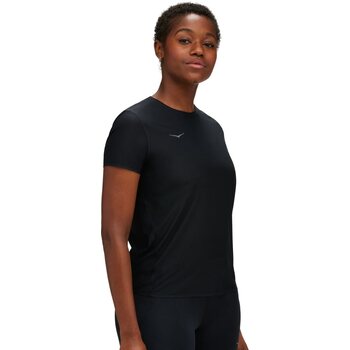 Hoka Airolite Run Short Sleeve Womens, Black, L