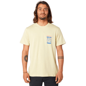 Rip Curl Desti Animals Tee Mens, Vintage Yellow, S