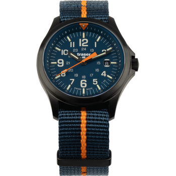 Traser P67 Officer Pro Quartz Blue, Nato Blue/Orange