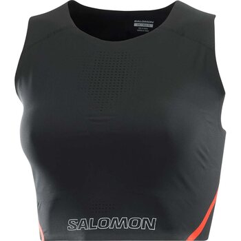 Salomon S/Lab Speed Short Tank Womens, Deep Black / Fiery Red, S