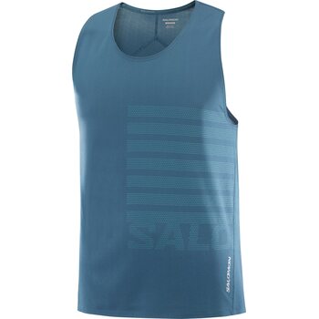 Salomon Sense Aero Singlet GFX Mens, Deep Dive / Tahitia Tide, XL