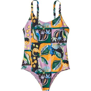 Patagonia Sunny Tide 1pc Swimsuit Womens, Island Seeds: Milkweed Mauve, M