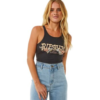 Rip Curl Endless Summer Ribbed Tank Womens, Washed Black, L