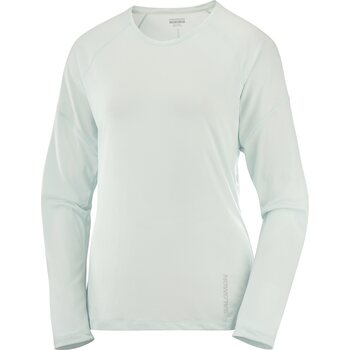 Salomon Cross Run LS Tee Womens, Misty Blue, L