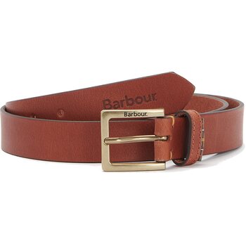 Barbour Pull Up Leather Belt, Dark Tan, M