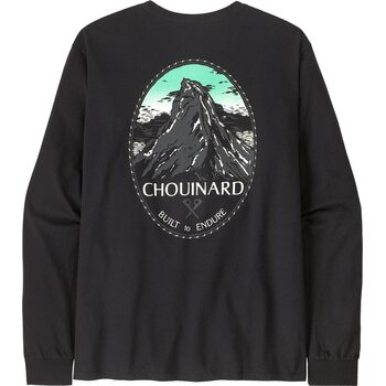 Patagonia Long-Sleeved Chouinard Crest Responsibili-Tee Mens, Black, XS
