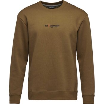 Black Diamond Heritage Wordmark Crewneck Mens, Dark Curry, S