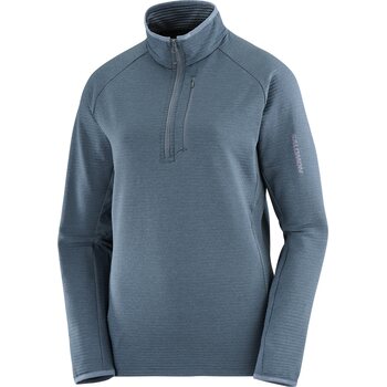 Salomon Essential Lightwarm Half-zip Womens, Midnight Navy, S