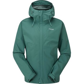 Rab Downpour Eco Waterproof Jacket Womens, Eucalyptus, S (UK 10)