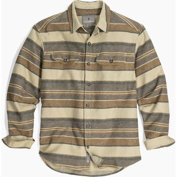 Royal Robbins Clouds Rest Hemp Longsleeve Mens, Bistre Pacific Crest Stripe (224), S