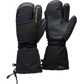 Black Diamond Alpine 3-Finger Mitts, Black / Carbon, S