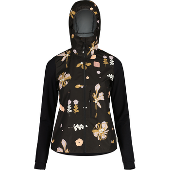 Maloja SennesM. Printed Hybrid Softshell Jacket Womens, Deep Black Flora, S