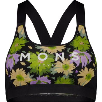 Mons Royale Stella X-Back Bra, Alpine Bloom / Black, S