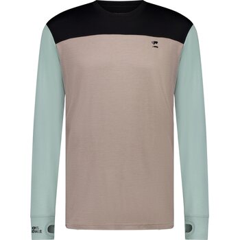 Mons Royale Yotei Merino Long Sleeve Mens, Dew / Cinder / Black, M