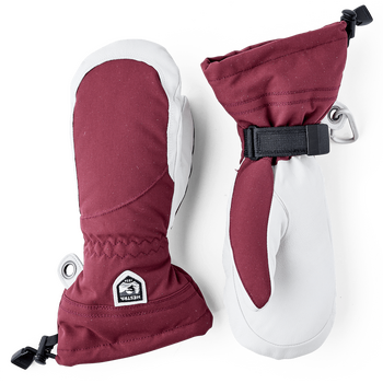 Hestra Heli Ski Female Mitt, Bordeaux / Offwhite, 7