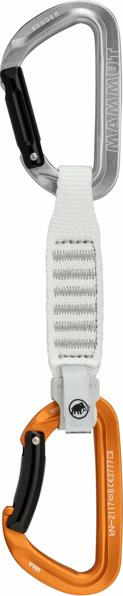 Mammut Sender Keylock 12 cm Quickdraw Light Grey / Gold