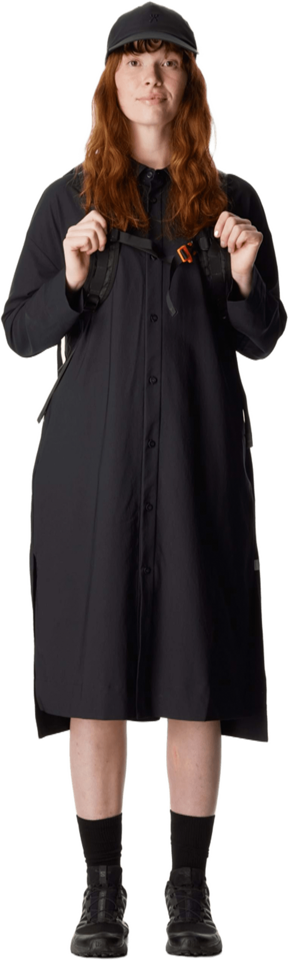 Houdini Route Shirt Dress II Womens True Black