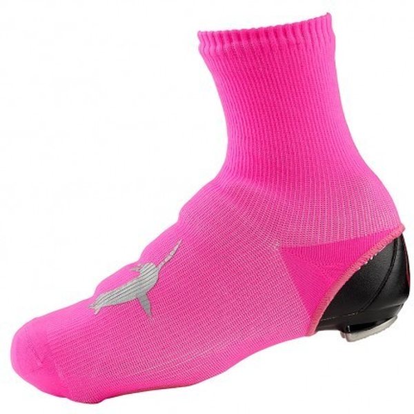 pink cycling overshoes