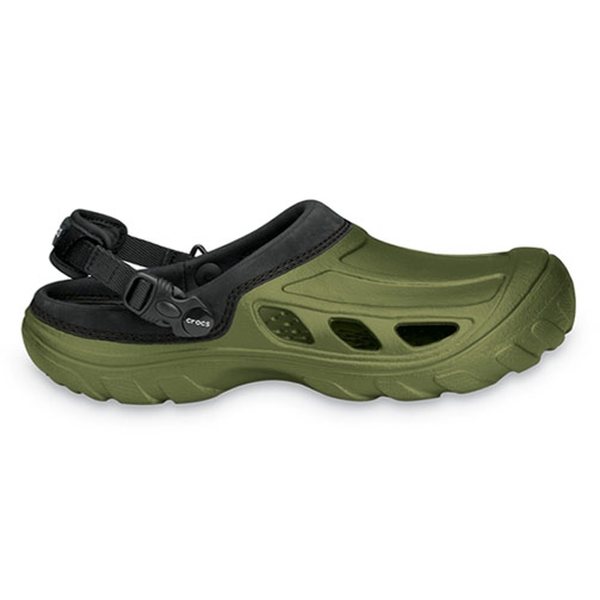 military green crocs