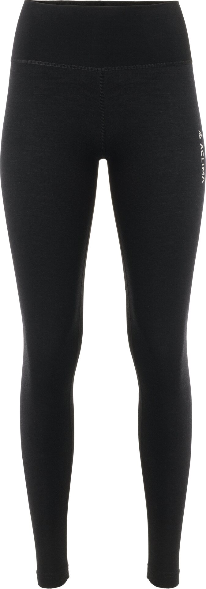 Aclima Warmwool Longs High Waist Womens Jet Black