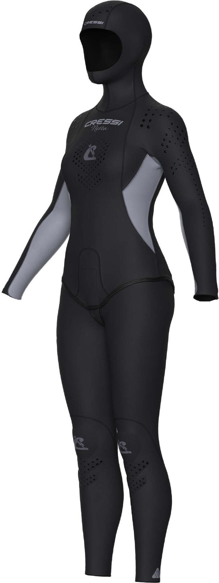 Cressi Nerea 5mm 2-Piece Womens Black / Grey