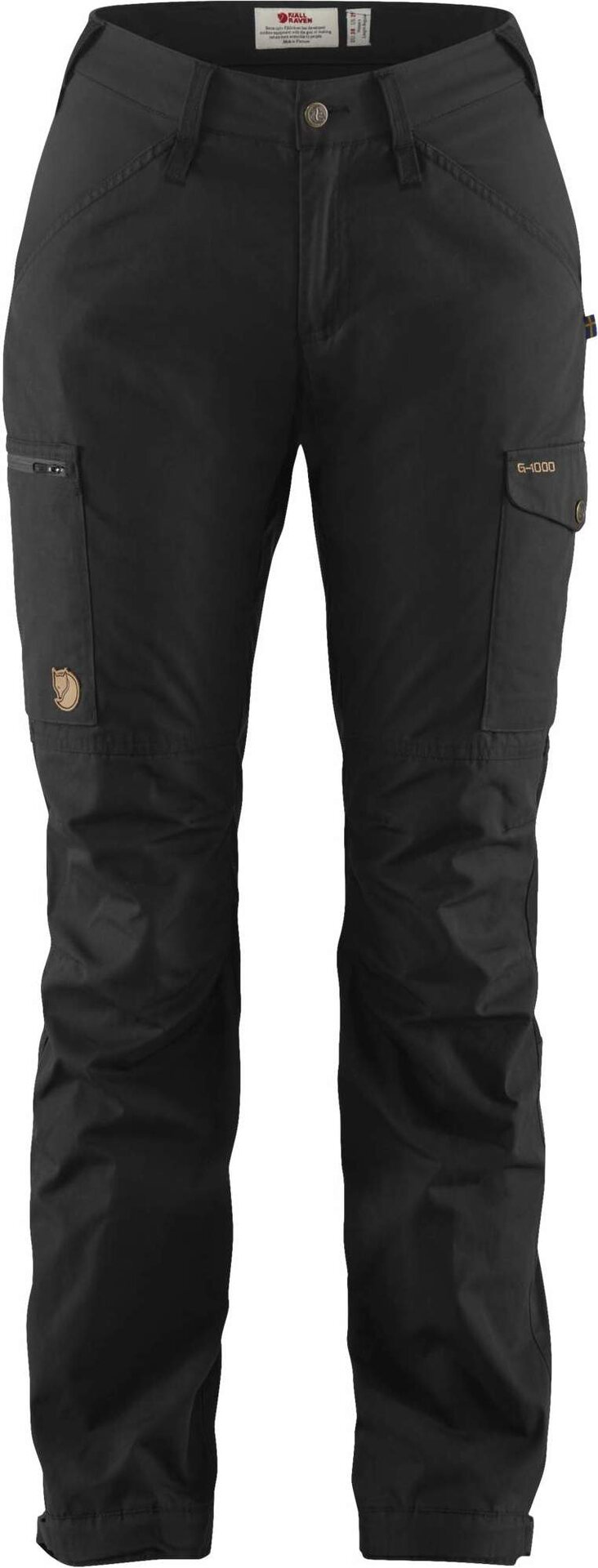 Fjällräven Kaipak Trousers Curved Womens Black (550)