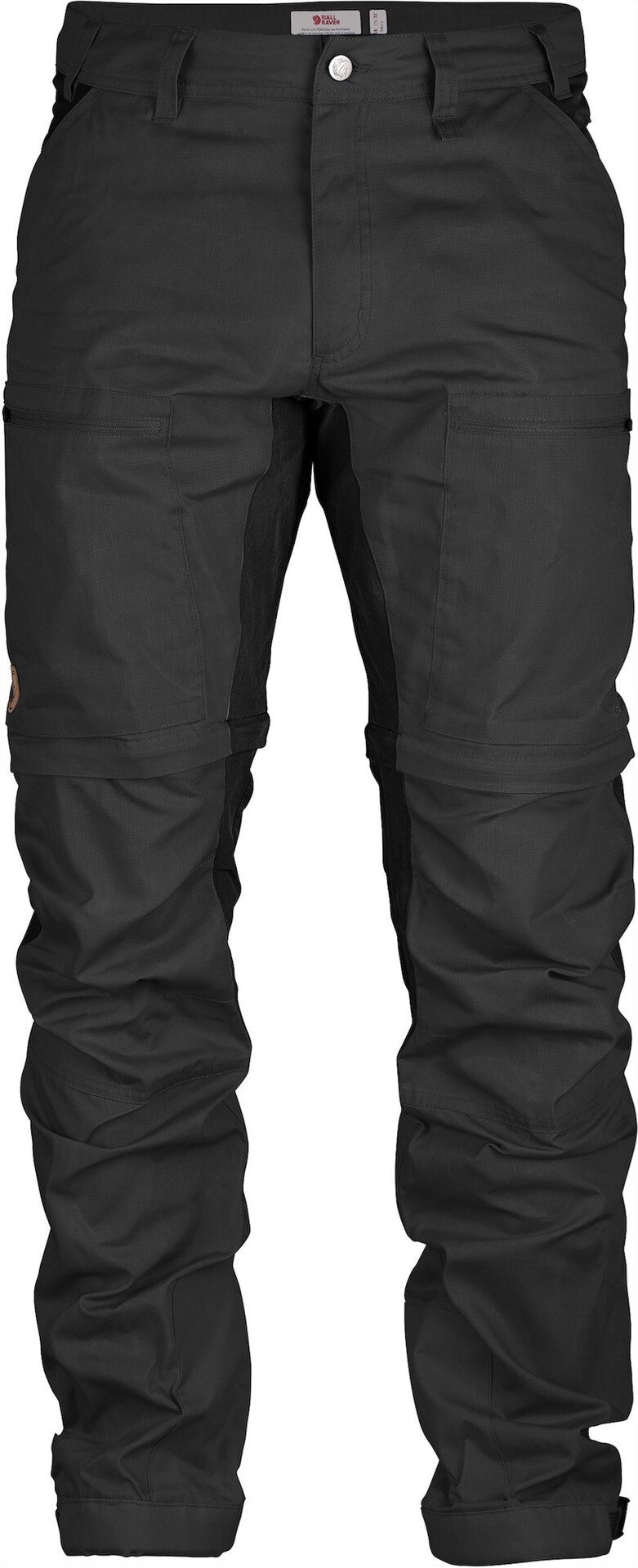 Fjällräven Abisko Lite Trekking Zip-Off Trousers Mens Regular Dark Grey / Black (030-550)