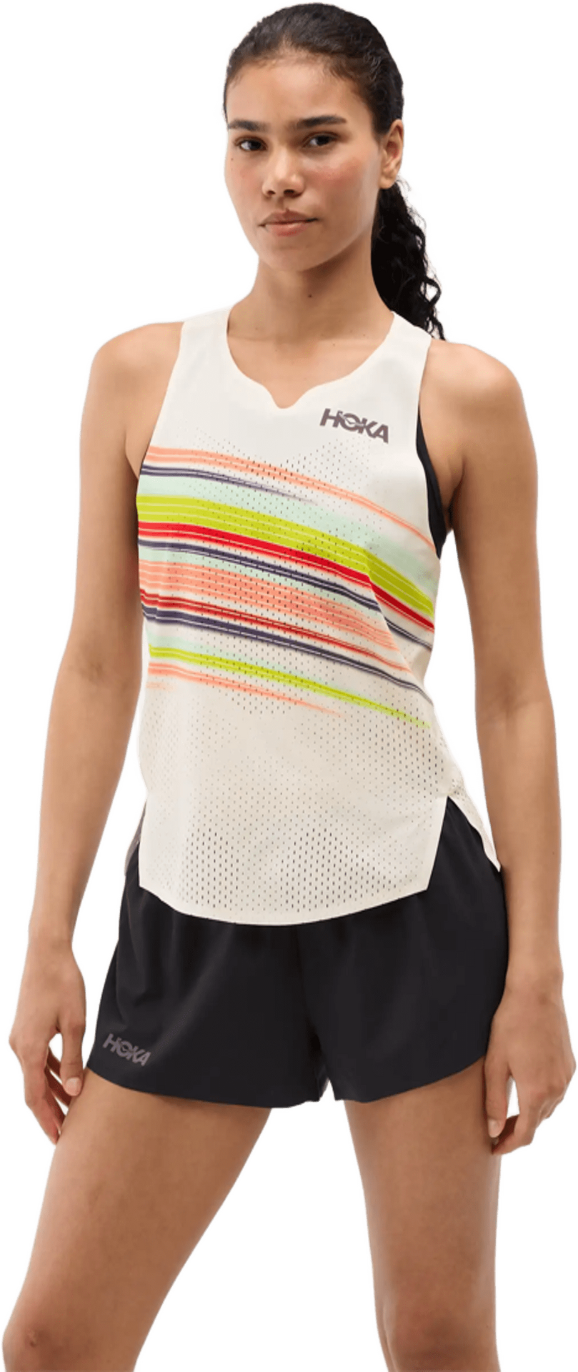 Hoka Race Day Singlet Womens Alabaster Flare