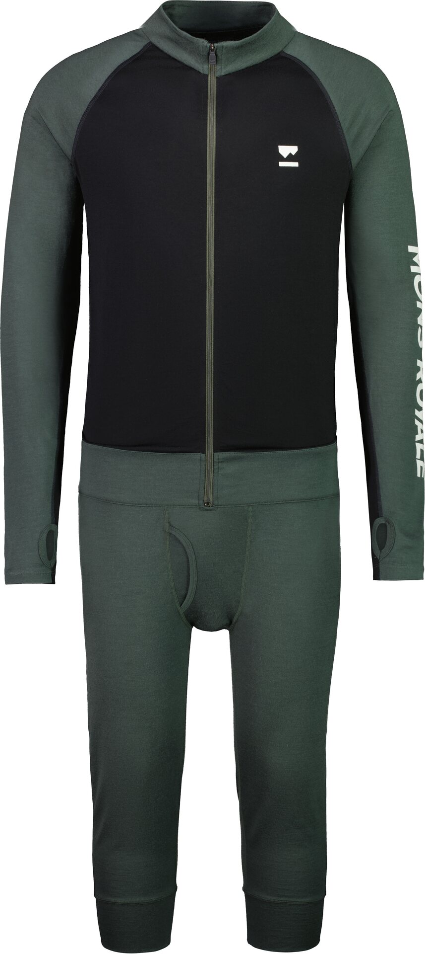 Mons Royale Supermons 3/4 One Piece Rosin/Black