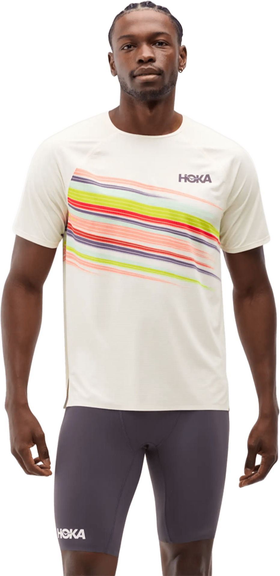 Hoka Race Day Short Sleeve Mens Alabaster Flare