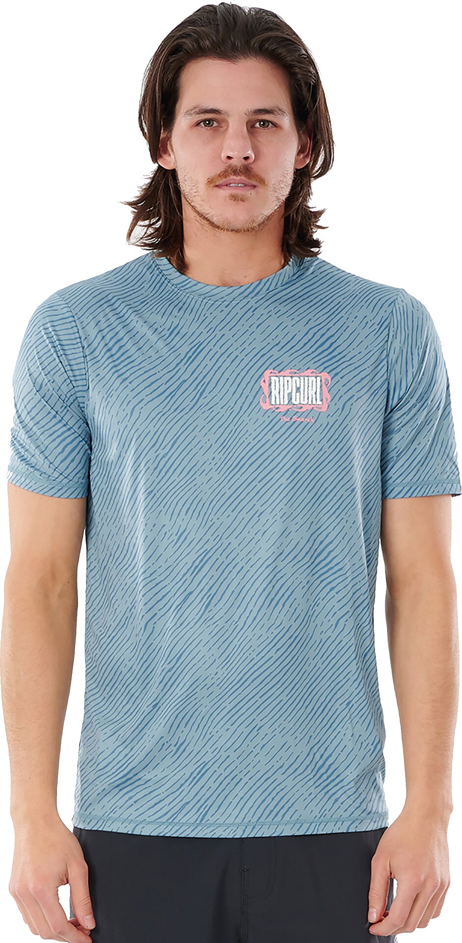 Rip Curl Mind Wave Short Sleeve UV Tee Mid Blue