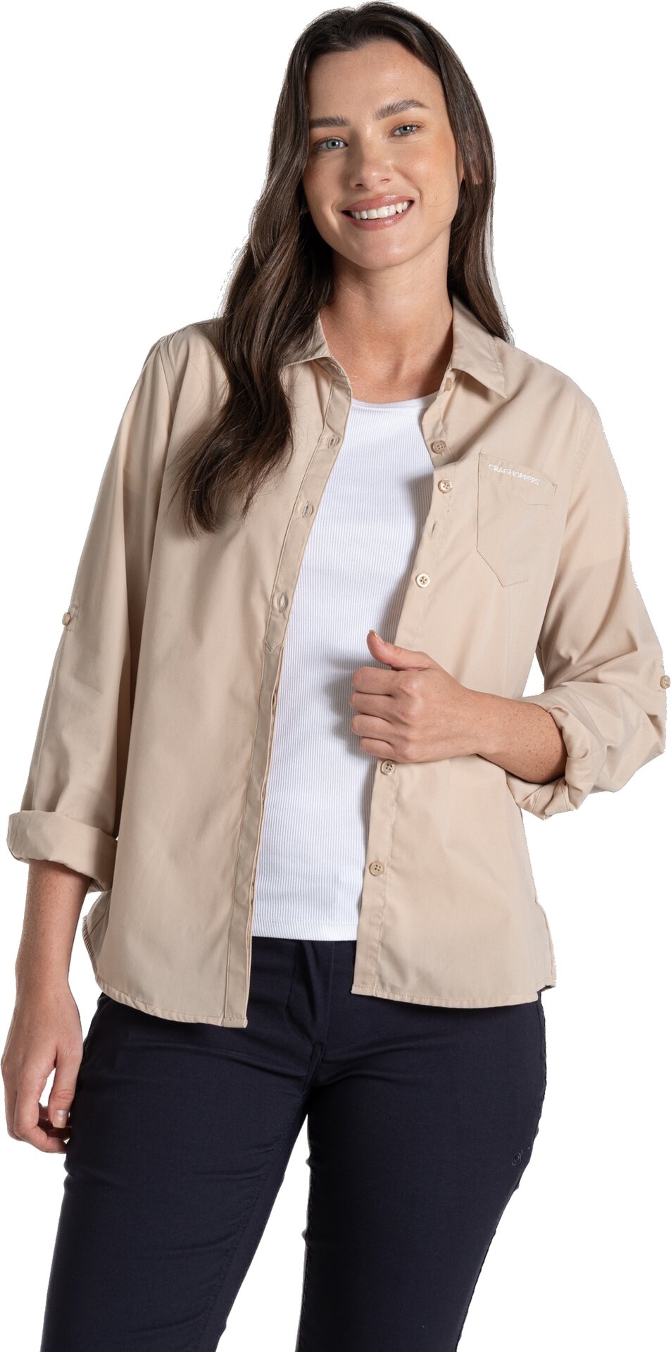 Craghoppers Kiwi II Long Sleeved Shirt Womens Desert Sand