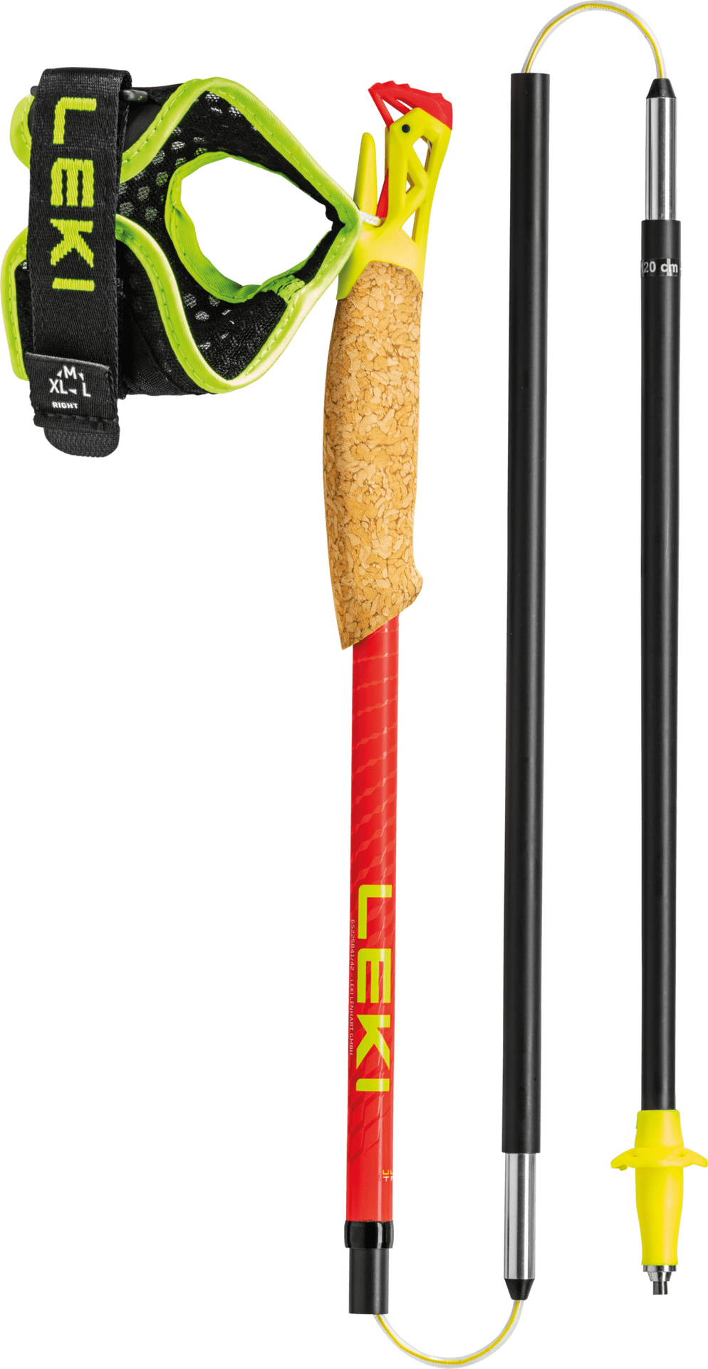 LEKI Ultratrail FX.One Superlite Bright Red - Neon Yellow - Natural Carbon