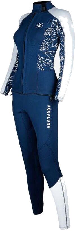 AquaLung Fitflex 3mm Dive Wetsuit 2-piece Womens Navy Blue/Ivory