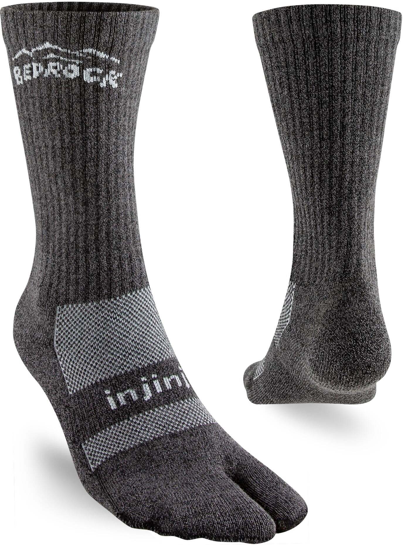 Bedrock Sandals X Injinji Split-Toe Crew Socks Granite Gray