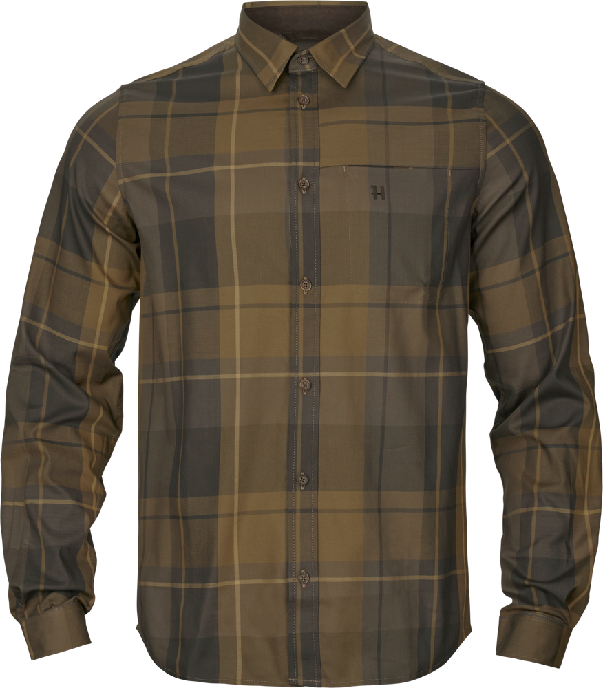 Härkila Akse L/S Shirt Mens Willow Green Check