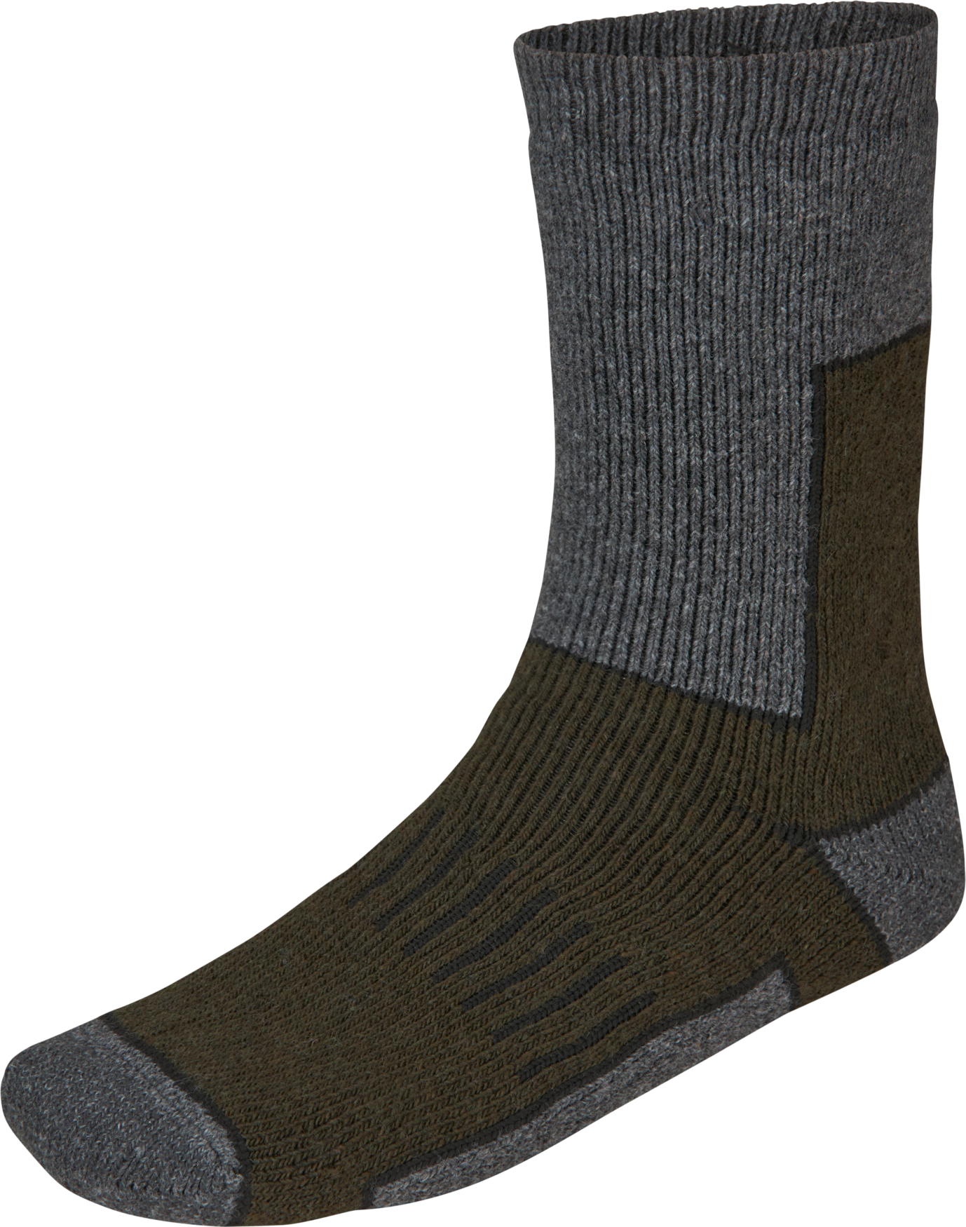 Seeland Field Thermo Sock 2-Pack Mens Pine Green Melange/Grey Melange