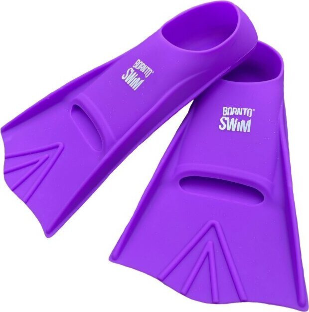 BornToSwim Child Silicone Swim Fins Purple