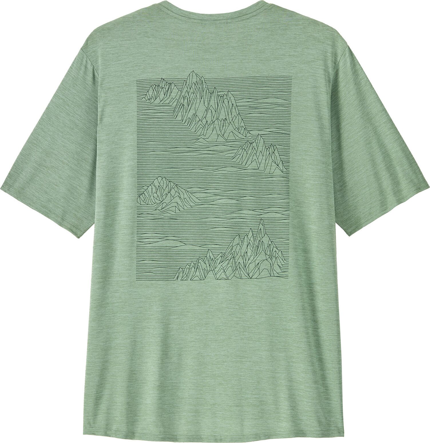 Patagonia Capilene Cool Daily Graphic Shirt Mens Strataspire: Ellwood Green X-Dye