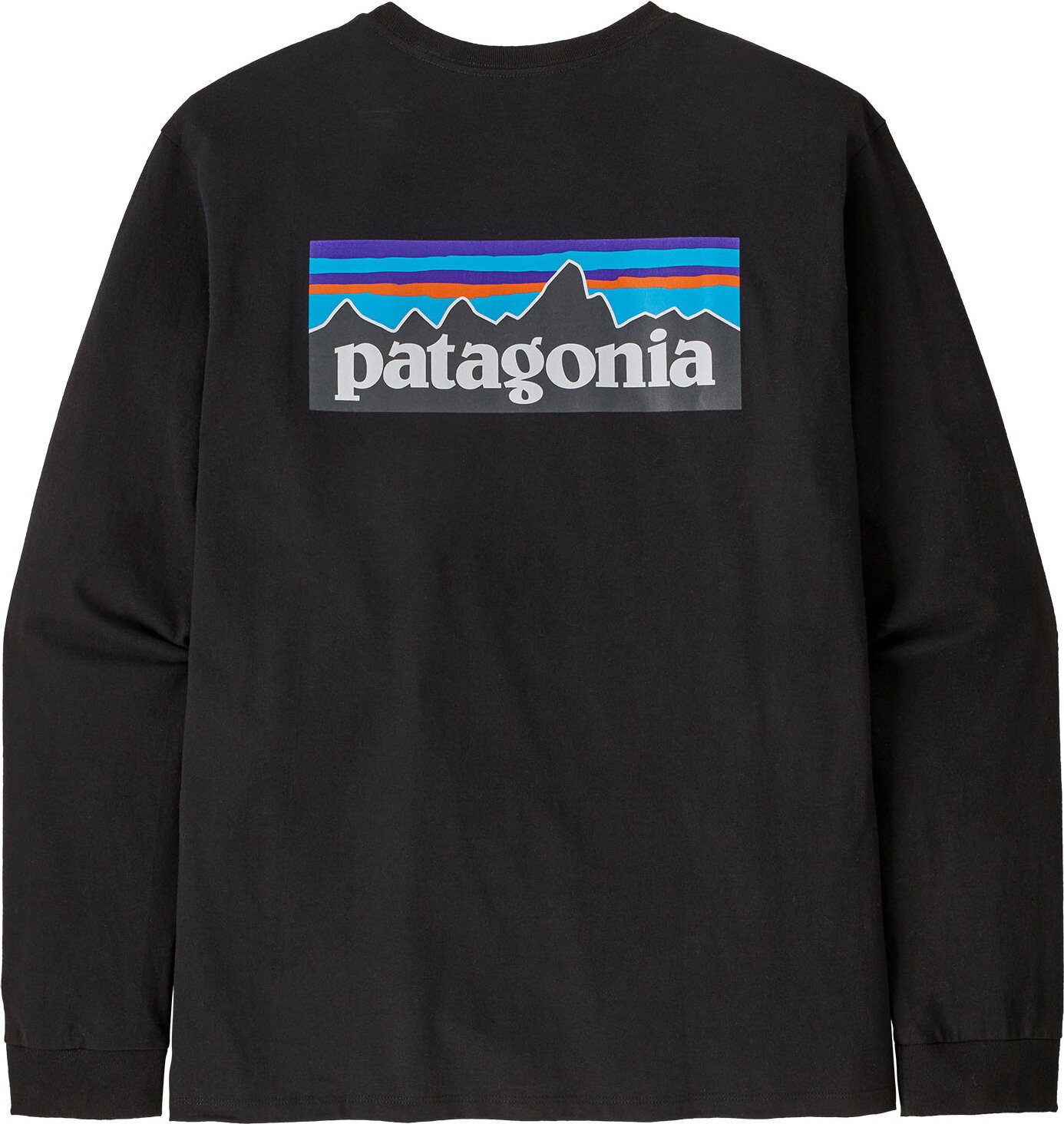 Patagonia Long-Sleeved P-6 Logo Responsibili-Tee Mens Black