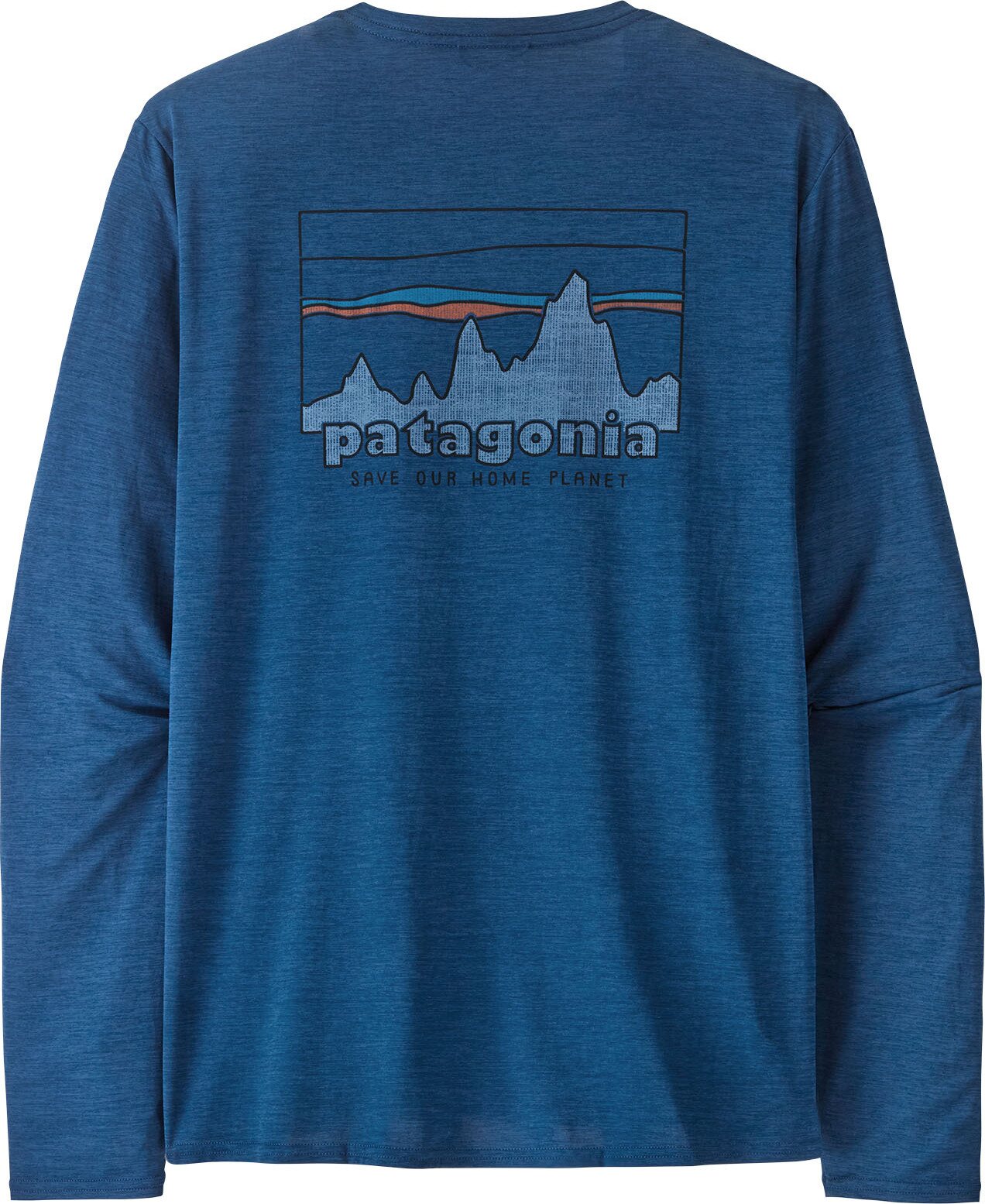 Patagonia Long-Sleeved Capilene Cool Daily Graphic Shirt Mens ‘73 Skyline: Clement Blue X-D