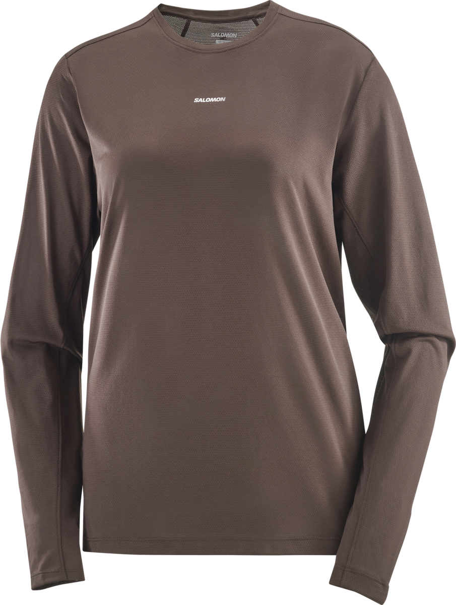 Salomon SHKout Core Long Sleeve Tee Womens Coffee Bean