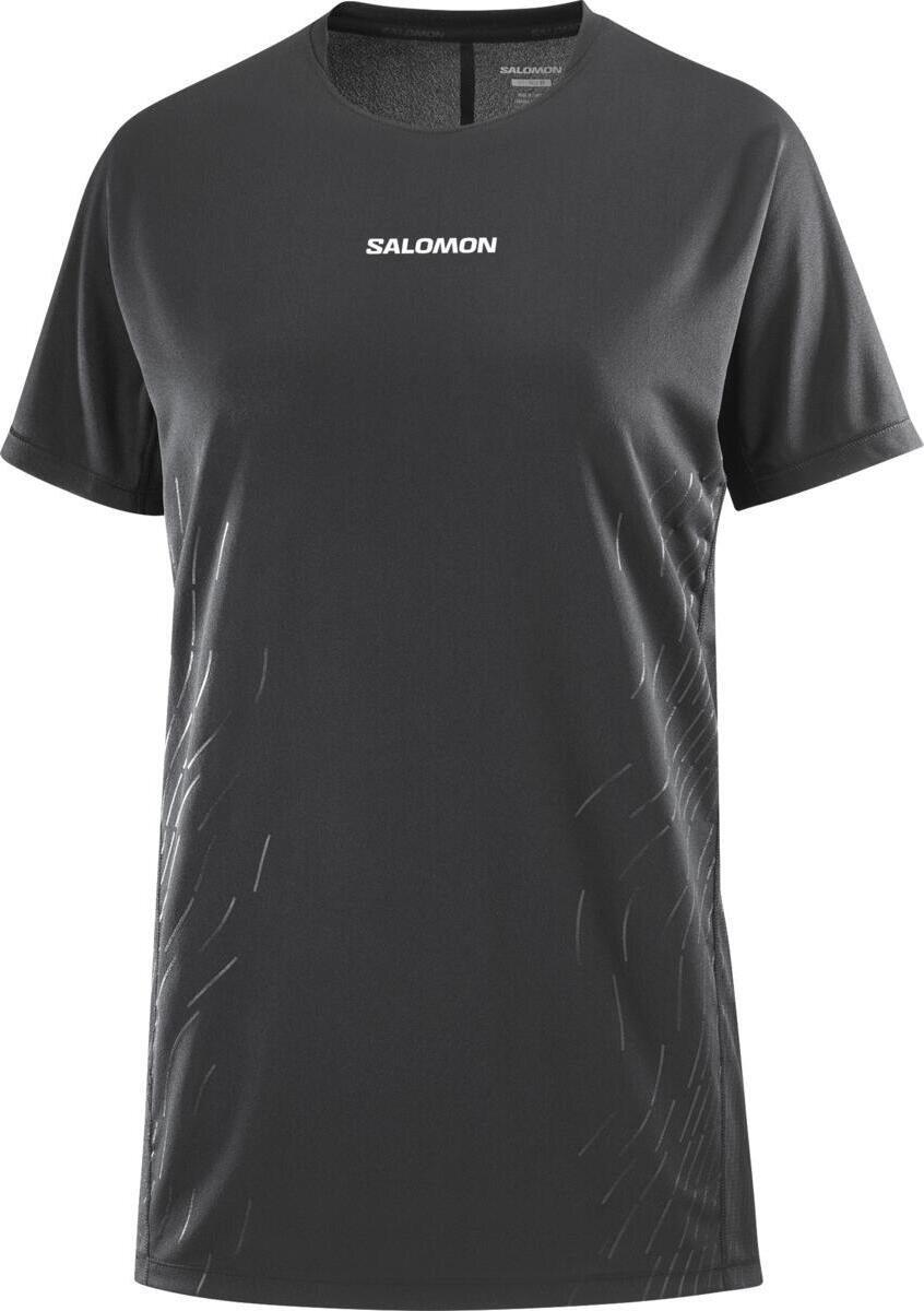 Salomon Sense Aero Short Sleeve Tee GFX Womens Deep Black / Black Beauty