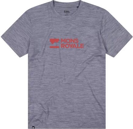 Mons Royale Icon Merino Air-Con T-Shirt Mens Grey Heather
