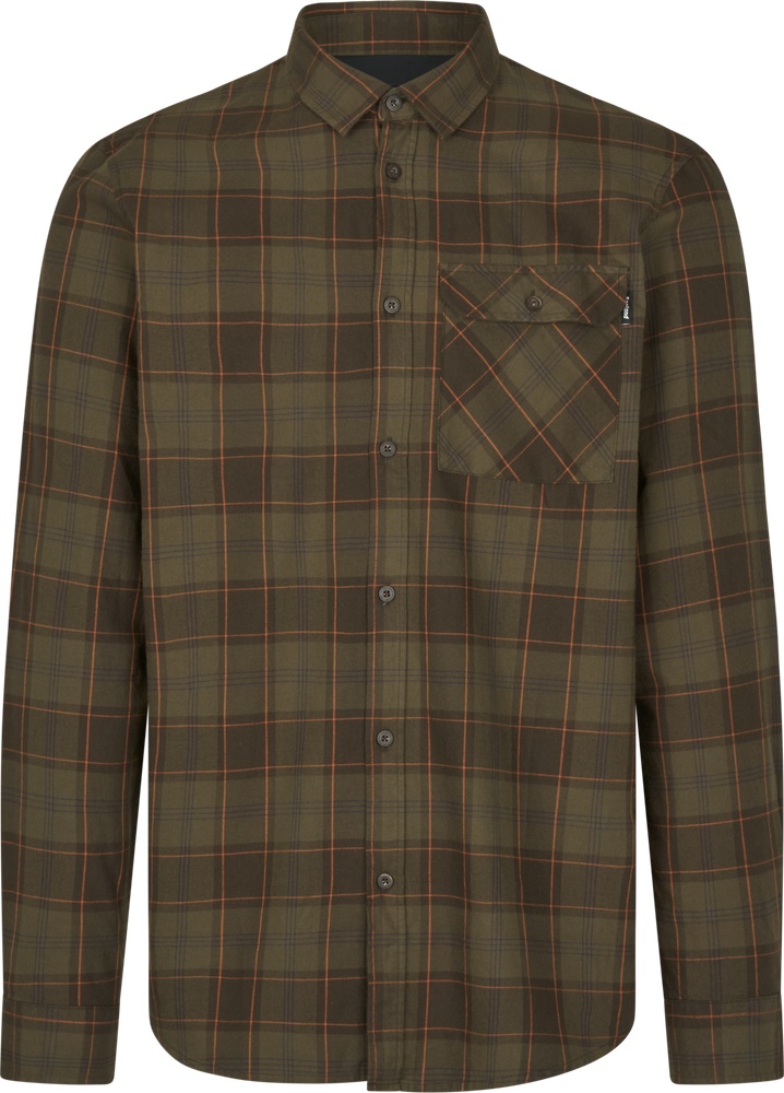 Seeland Glen Flannel Shirt Mens Pine Green/Dark Navy Check